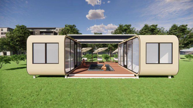 Home Pod two-room combo with courtyard pool
